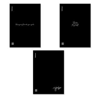 Тетрадь А4, 48 листов в клетку, обложка пластик, на скобе, ErichKrause CoverProBook Words, черный, ассорти. Цена за 1 шт. 2