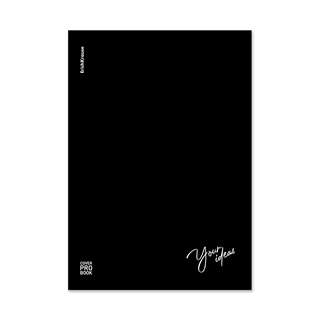 Тетрадь А4, 48 листов в клетку, обложка пластик, на скобе, ErichKrause CoverProBook Words, черный, ассорти. Цена за 1 шт. 5