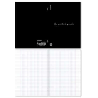 Тетрадь А4, 48 листов в клетку, обложка пластик, на скобе, ErichKrause CoverProBook Words, черный, ассорти. Цена за 1 шт. 6