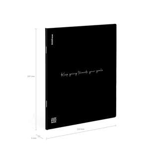 Тетрадь А4, 48 листов в клетку, обложка пластик, на скобе, ErichKrause CoverProBook Words, черный, ассорти. Цена за 1 шт. 7