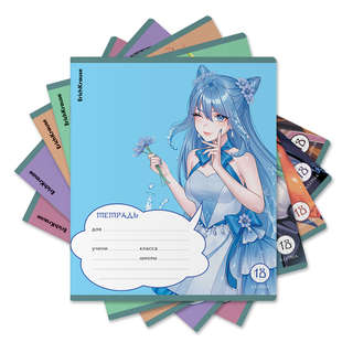 Тетрадь 18 листов в клетку, ErichKrause Manga, ассорти. Цена ...