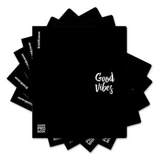 Тетрадь А5+, 48 листов в клетку, на скобе, обложка пластик, E...