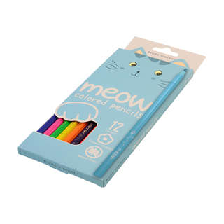 Карандашии цветные 12 цветов, BV 'Meow', грифель 3 мм 2