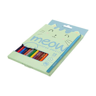 Карандашии цветные 18 цветов, BV 'Meow', грифель 3 мм 2