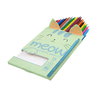 Карандашии цветные 18 цветов, BV 'Meow', грифель 3 мм 3