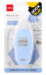 Клеящий роллер двусторонний DELI 'Macaron' 6х8 м, в ассортименте