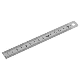 Линейка 15 см, стальная, СТАММ 3