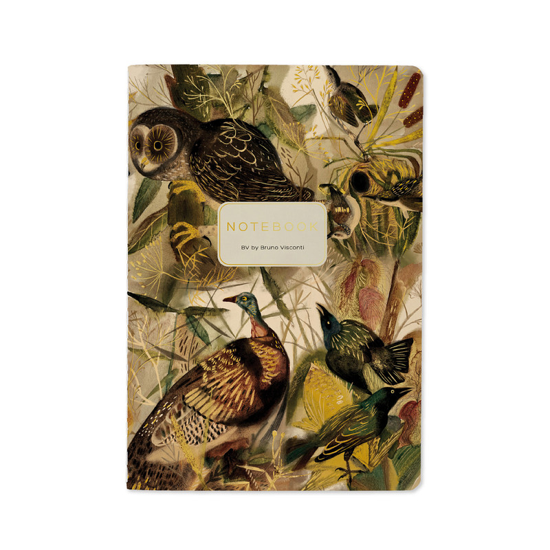 Тетрадь общая А5, 40 листов, клетка, 'Fauna. Птицы' BrunoVisconti