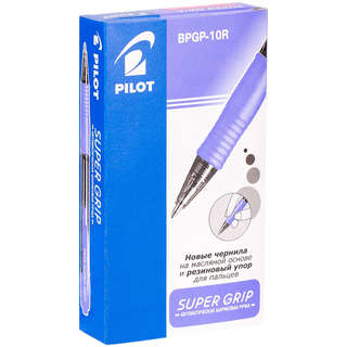 Ручка шариковая Pilot 'Supergrip', автоматическая, детали розовые 3