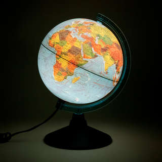 Глобус интерактивный + очки VR, физический / политический, Globen, 21 см, с подсветкой 2