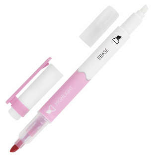 Набор текстовыделителей 4 цвета, Brauberg Rewind, двусторонние со стирателем 5