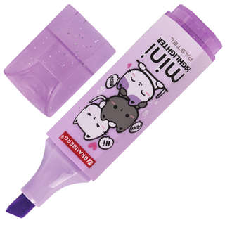 Текстовыделитель мини с принтами Brauberg Pastel, в ассортименте. Цена за 1 шт. 11