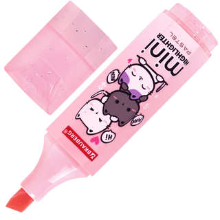 Текстовыделитель мини с принтами Brauberg Pastel, в ассортименте. Цена за 1 шт. 12