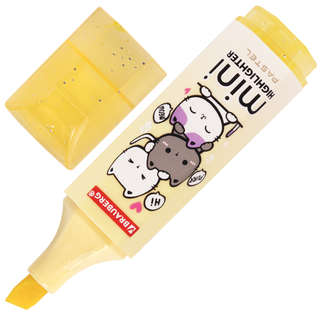 Текстовыделитель мини с принтами Brauberg Pastel, в ассортименте. Цена за 1 шт. 9
