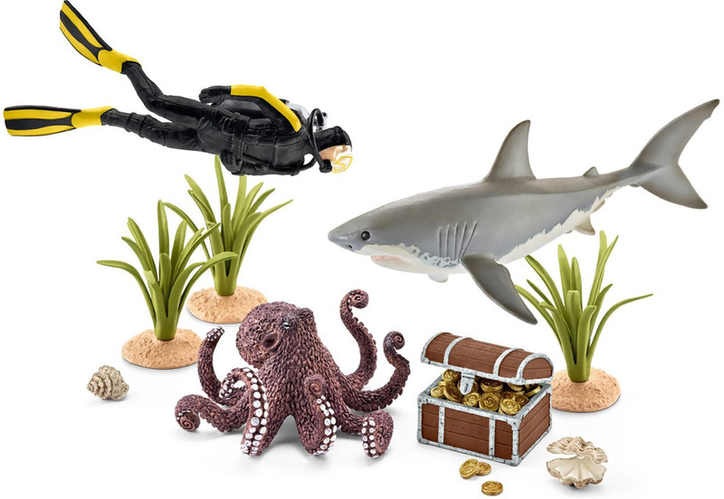 Schleich Набор фигурок Кладоискатель-дайвер 42329