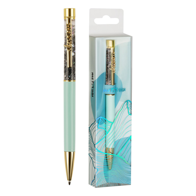 Ручка шариковая автоматическая MESHU 'Dream sand' синяя, 1.0 мм