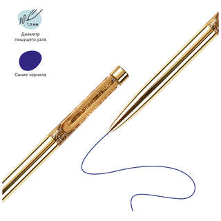 Ручка шариковая автоматическая MESHU 'Gold sand' синяя, 1.0 мм 4