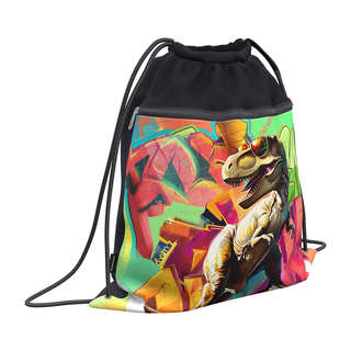 Мешок для обуви ErichKrause с карманом на молнии Dino Art