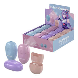 Точилка пластиковая ErichKrause Eva, Manga, с контейнером, ас...