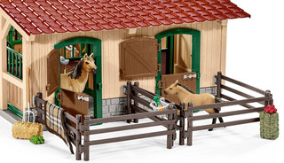 Schleich Игровой набор Конюшня с лошадьми 42195 3