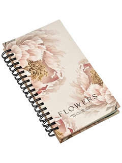 Маленький блокнот для записей на спирали beSmart 'Peony', А6 на 100 листов в клетку, твердая обложка 2