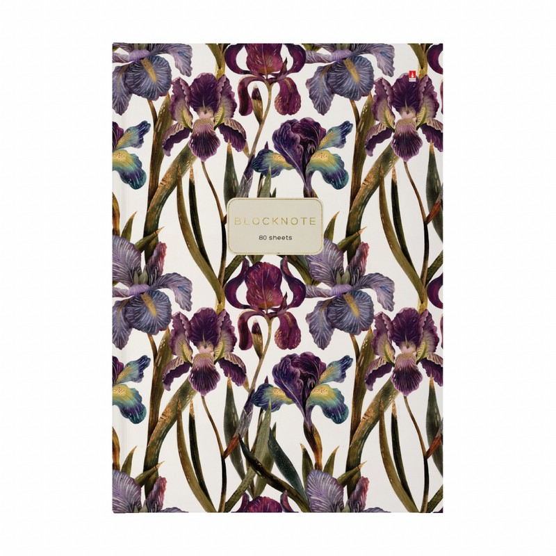Блокнот А4, 80 листов в клетку, Альт 'Ирисы'