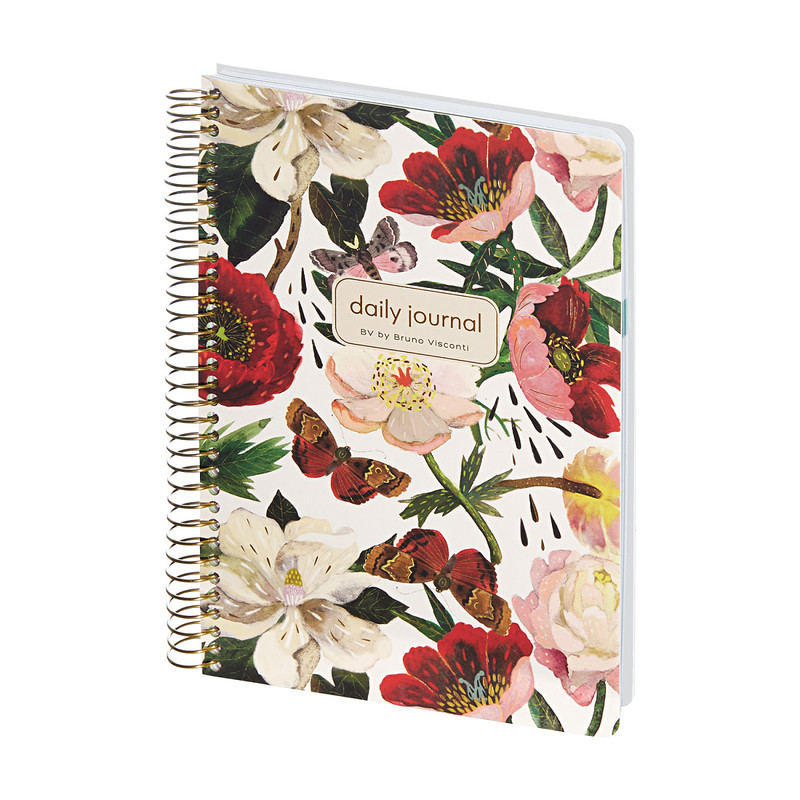 Ежедневник недатированный BV Сute Diary: Пионы, А5, 272 страницы, на пружине