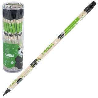 Карандаш чернографитовый, HB, пластик, трехгранный, BrunoVisconti Kids Панда, с ластиком 2