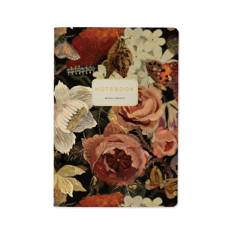Тетрадь А5, 40 листов в клетку, BrunoVisconti Lush Bouquet