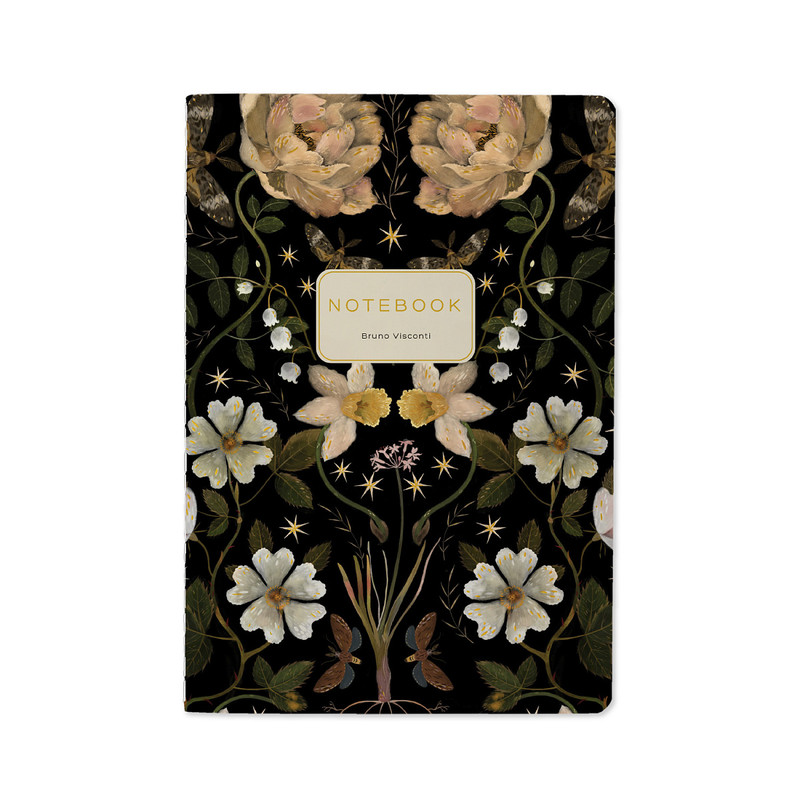 Тетрадь А5, 40 листов в клетку, BrunoVisconti Ночной сад