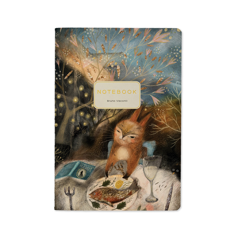 Тетрадь А5, 40 листов в клетку, BrunoVisconti Сказочная белка