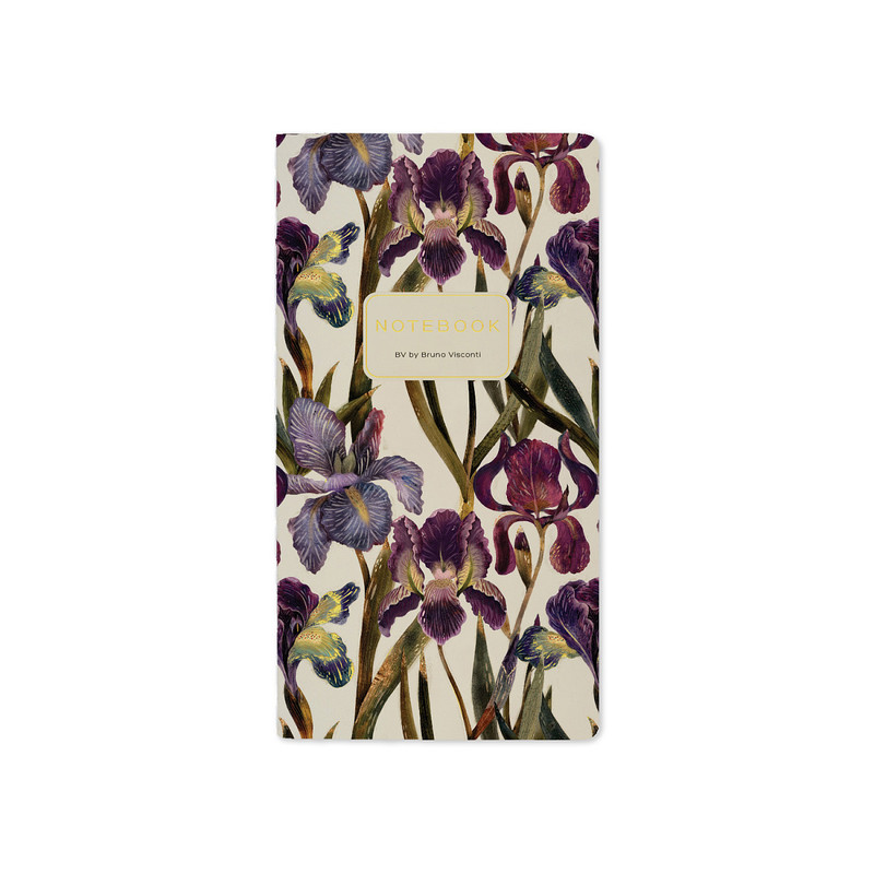 Блокнот А6, 30 листов в клетку, BrunoVisconti Ирисы