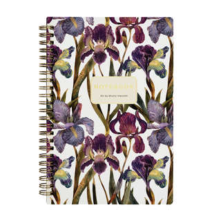 Тетрадь А5, 60 листов в клетку, на пружне, BrunoVisconti Ирисы