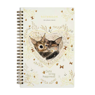 Тетрадь А5, 60 листов в клетку, на пружне, BrunoVisconti Коти...