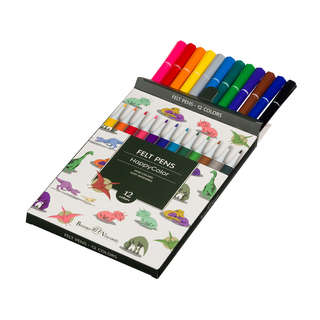 Фломастеры 12 цветов, BV HappyColor 2