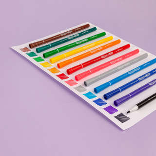 Фломастеры 12 цветов, BV HappyColor 8