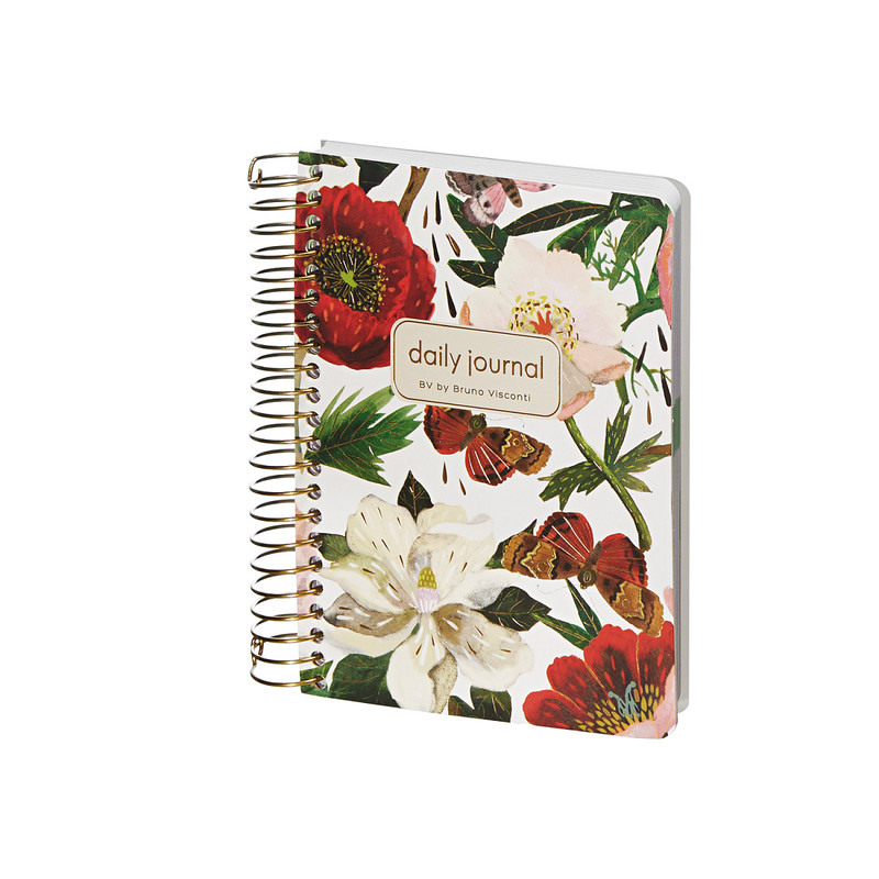 Ежедневник недатированный BV Сute Diary: Пионы, А6, 272 страницы, на пружине