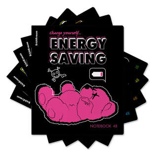 Тетрадь 48 листов в клетку, ErichKrause Low Battery, клетка, ассорти. Цена за 1 шт. 1