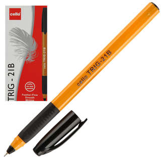 Ручка шариковая одноразовая Tri-Grip Cello, 0.7 мм, черные че...