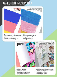 Маркеры акриловые металлик 0,7-1мм 12 цветов, Jupai 15