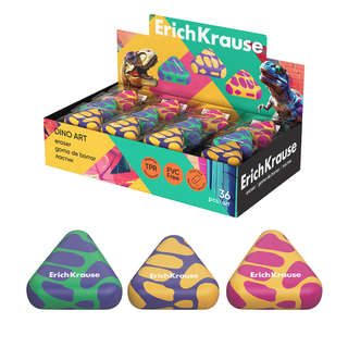 Ластик ErichKrause Dino Art, ассорти. Цена за 1 шт.