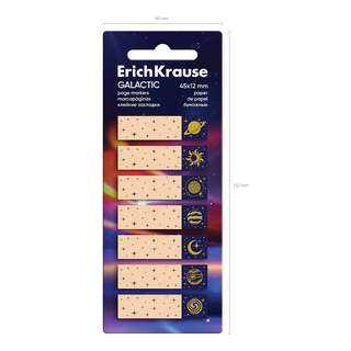 Клейкие закладки ErichKrause Galactic, 45x12 мм, 140 листов, бумажные 4