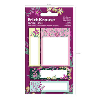 Клейкие закладки ErichKrause Floral Soul, 80 листочков, бумажные 4