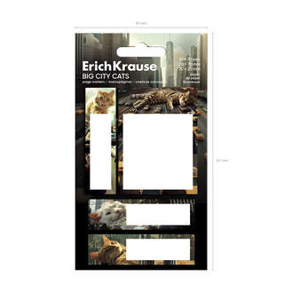 Клейкие закладки ErichKrause Big City Cats, 80 листочков, бумажные 4