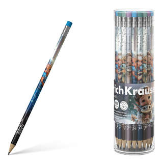 Карандаш чернографитный HB, пластик, ErichKrause Magic Pet, а...