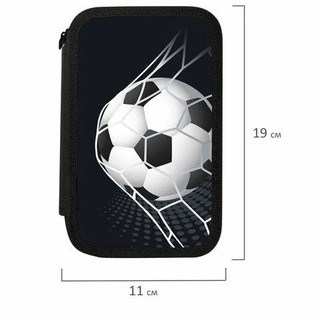 Пенал 'Мяч в сетке' (Ball kick) 3 отделения, Пифагор 6