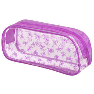 Пенал-косметичка Brauberg Lucent 'Butterfly', на молнии, проз...