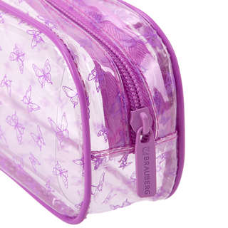 Пенал-косметичка Brauberg Lucent 'Butterfly', на молнии, прозрачный 3