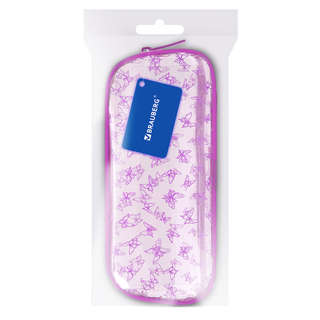Пенал-косметичка Brauberg Lucent 'Butterfly', на молнии, прозрачный 4