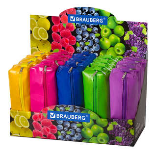 Пенал-косметичка Brauberg 'Блеск', под искусственную кожу, ас...